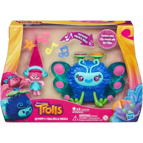 Trolls DJ Poppy mit Musikfloh und Originalzubehör – Soundspiel