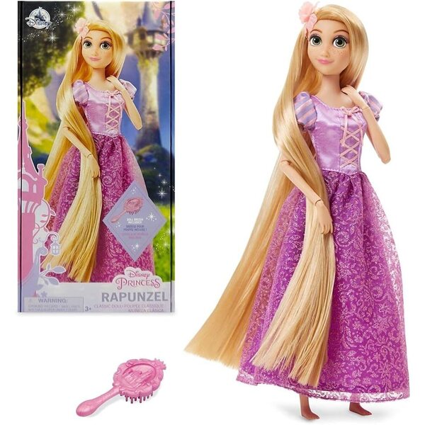 Klassische Disney Rapunzel 29 cm große Puppe mit Deluxe-Kleid – Tangled
