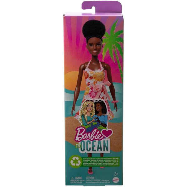 Barbie Loves the Ocean: bambola estiva con capelli ricci neri e accessori eco-friendly