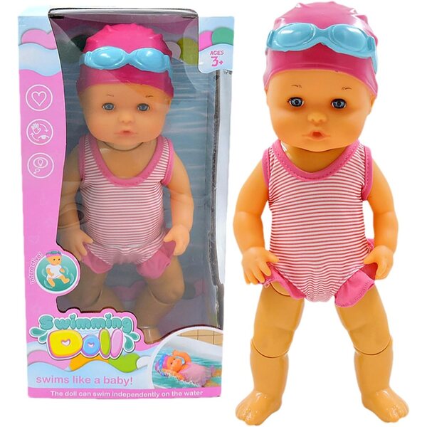 Wasserdichte Schwimmpuppe für Mädchen – elektrisches Schwimmspielzeug 34 cm