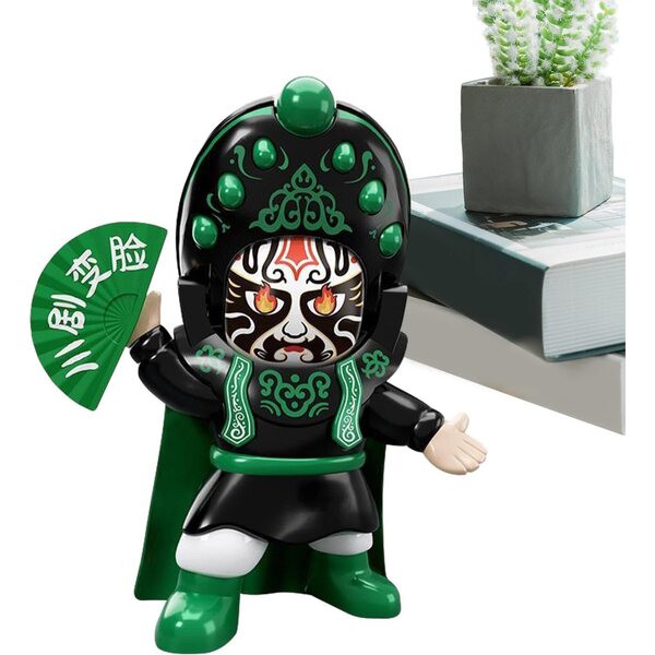 Chinesische Drama-Puppe mit Gesichtsveränderung – traditionelle ABS-Drama-Skulptur, 10,5 cm