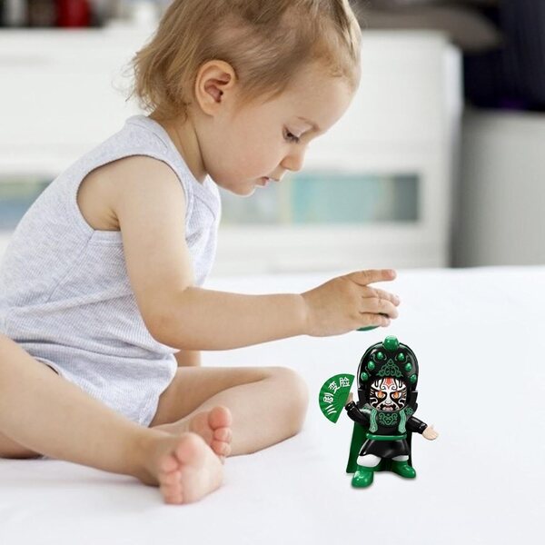 Chinesische Drama-Puppe mit Gesichtsveränderung – traditionelle ABS-Drama-Skulptur, 10,5 cm