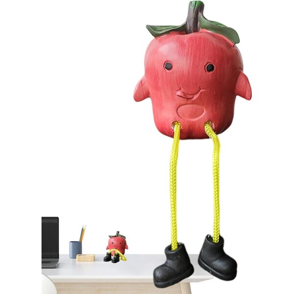 Bambola con gambe pendenti a forma di frutta per decorare casa e ufficio