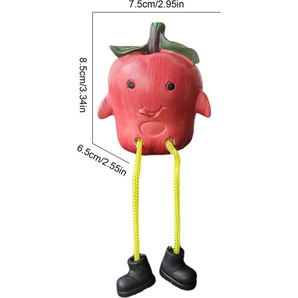 Bambola con gambe pendenti a forma di frutta per decorare casa e ufficio
