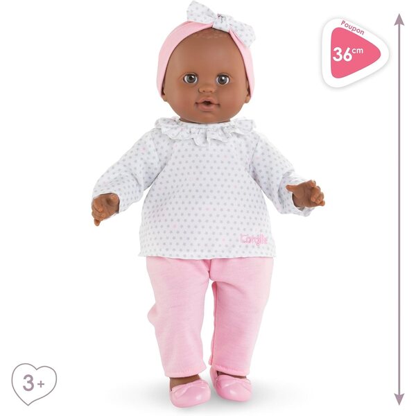 Corolle Grande Popolone Lucie 36 cm – Bambola morbida con occhi dormienti da 2 anni