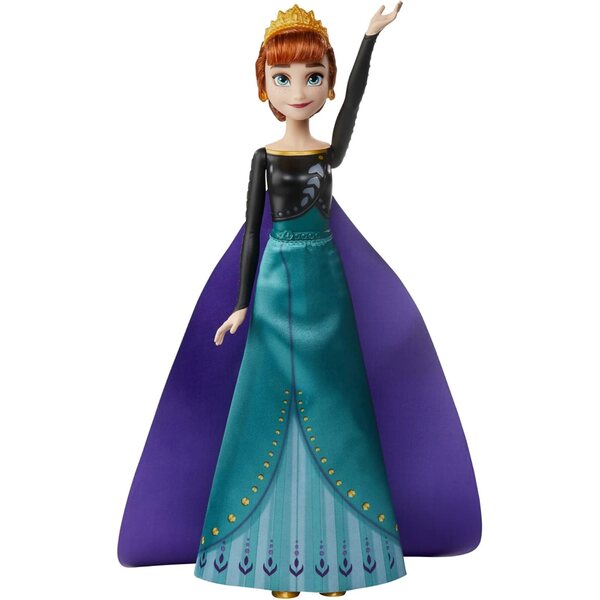 Die Frozen 2 Fashion Queen Anna Puppe singt und leuchtet, Disney-Lichter und Musik