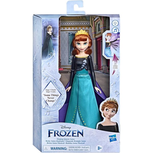 Die Frozen 2 Fashion Queen Anna Puppe singt und leuchtet, Disney-Lichter und Musik