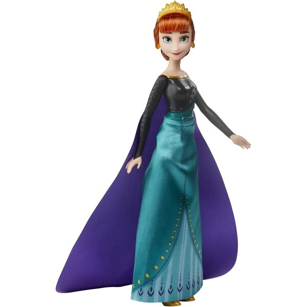 Die Frozen 2 Fashion Queen Anna Puppe singt und leuchtet, Disney-Lichter und Musik