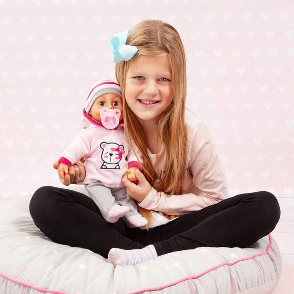 Bayer Design First Words Baby: 38 cm große interaktive sprechende Puppe mit 24 Geräuschen