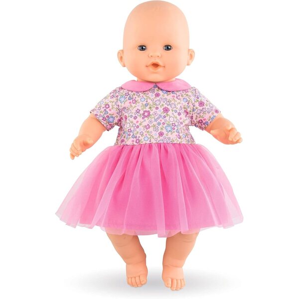 Corolle Rosa Kleid für 36 cm große Puppen, realistische Kleidung und einfach zu tragen ab 2 Jahren