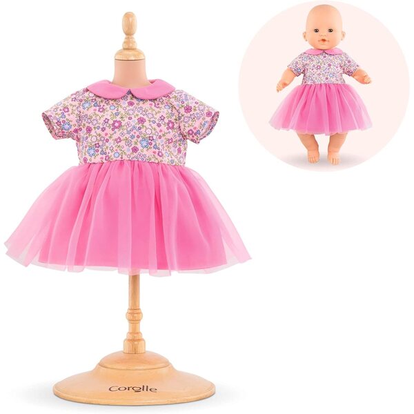 Corolle Rosa Kleid für 36 cm große Puppen, realistische Kleidung und einfach zu tragen ab 2 Jahren