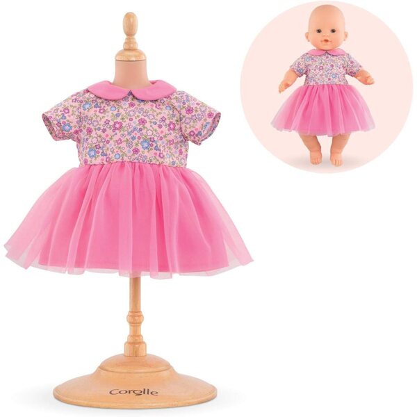 Corolle Rosa Kleid für 36 cm große Puppen, realistische Kleidung und einfach zu tragen ab 2 Jahren