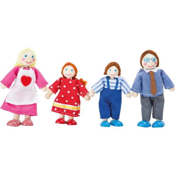 Small Foot 10320 Familienfiguren mit beweglichen Gliedmaßen – Puppenhauszubehör