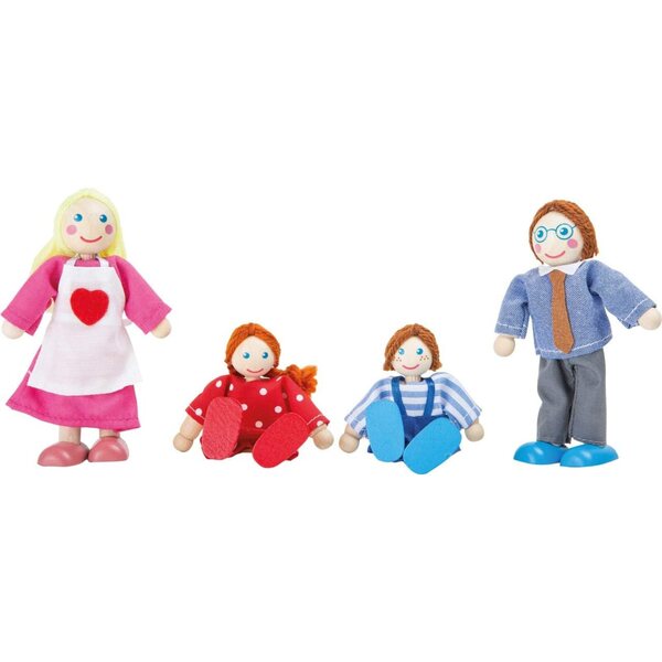 Small Foot 10320 Familienfiguren mit beweglichen Gliedmaßen – Puppenhauszubehör