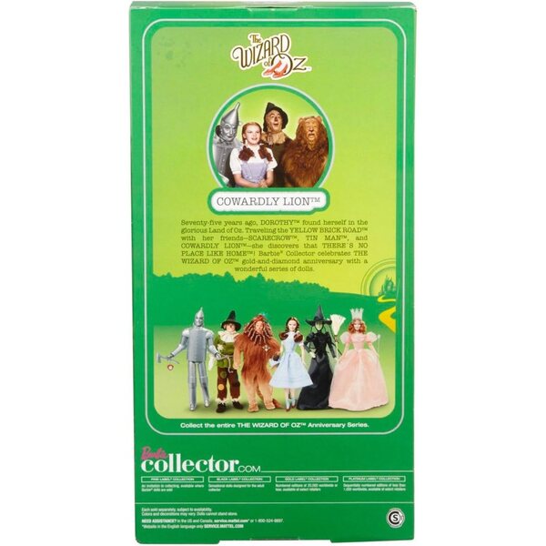 Der Löwe aus der Puppe zum 75-jährigen Jubiläum des Zauberers von Oz aus der Mattel Collection