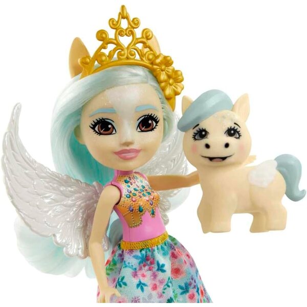 Enchantimals Paolina der Pegasus mit Freund Wingley und Zubehör, Spielzeug für Kinder ab 4 Jahren