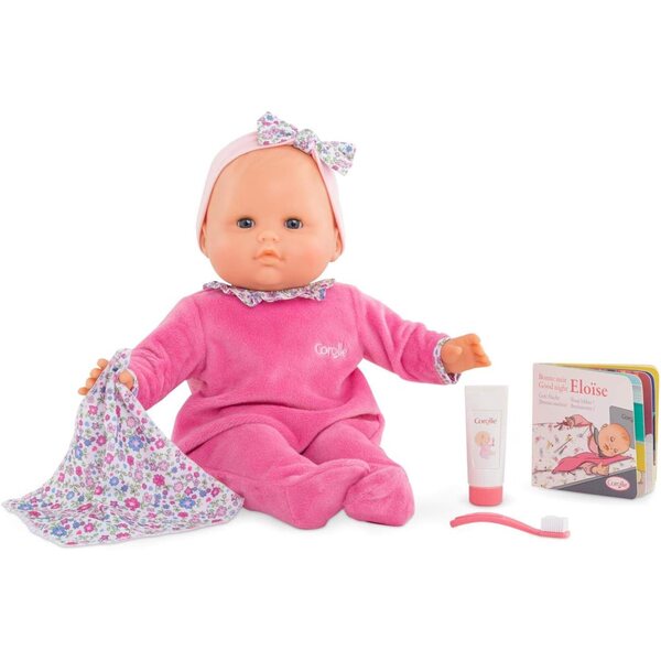 Corolle Eloise geht zum Dodo Poupon 36 cm Boxset mit 4 Spielzubehörteilen für Mädchen