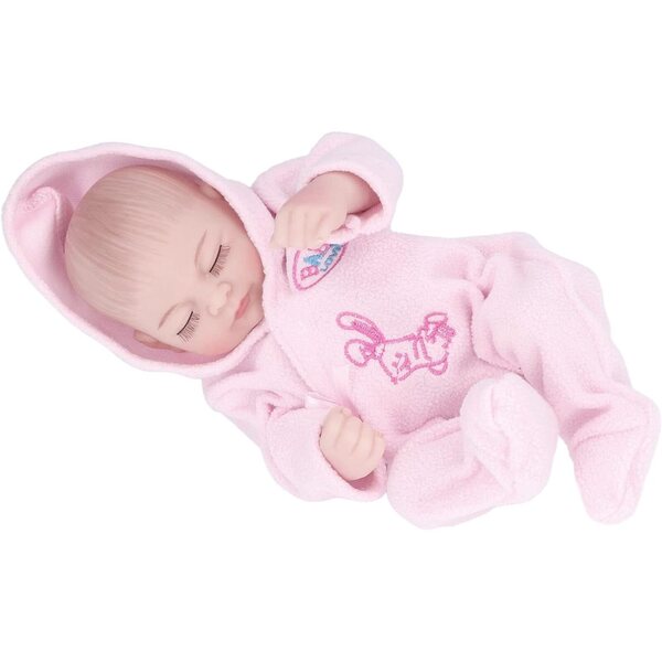 Reborn Akozon 10 Zoll Silikonpuppe, realistisch und weich, waschbarer Pyjama