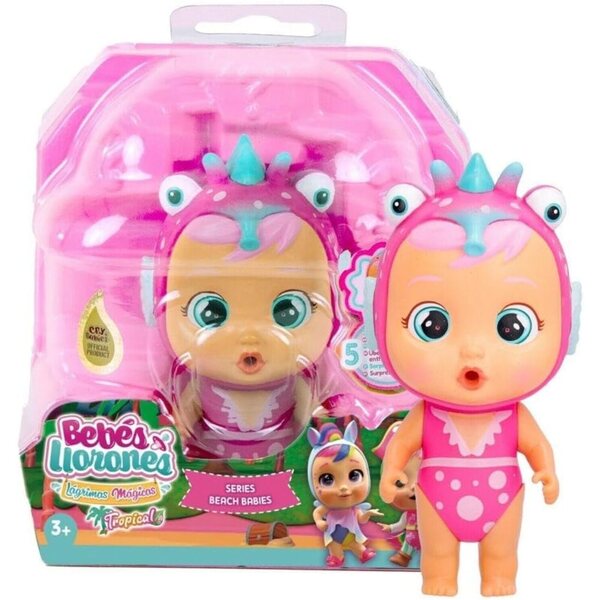 Cry Babies Beach Babies Ruby – Weinende Puppe mit Badeanzug und 4 Überraschungen