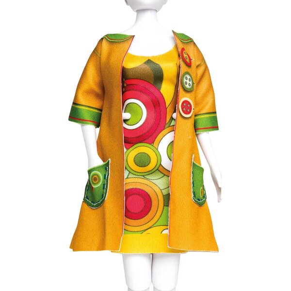 Kit cucito Vervaco Betty Funky Dress per bambole 29-30 cm, facile e creativo