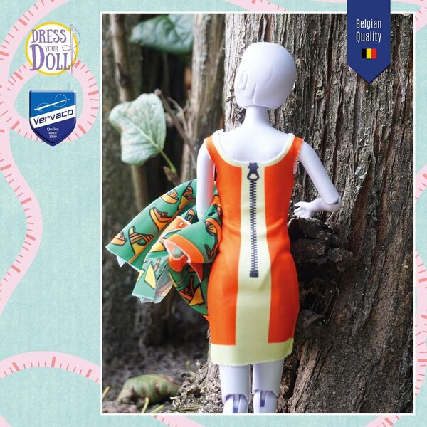 Kit cucito Vervaco Dress Your Doll - vestito per bambole 29-30 cm, facile da realizzare