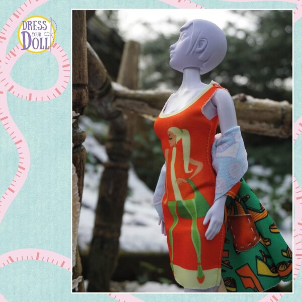 Kit cucito Vervaco Dress Your Doll - vestito per bambole 29-30 cm, facile da realizzare