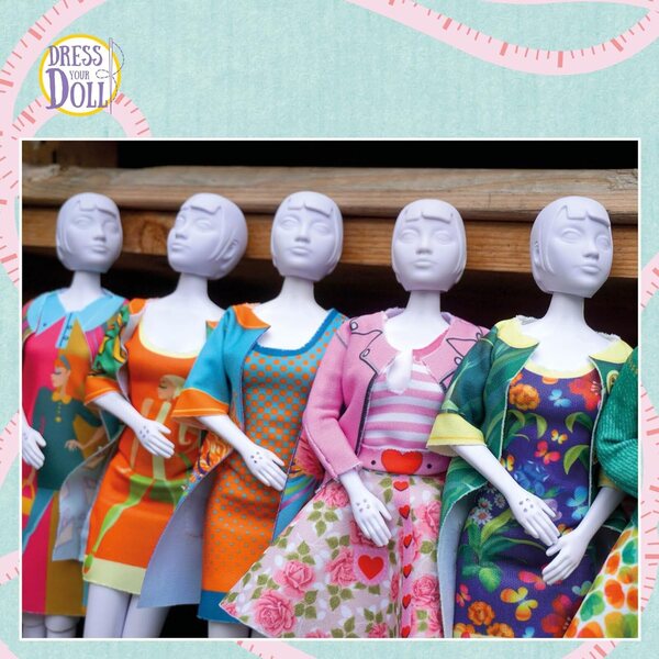 VERVACO Dress Your Doll Kreatives Nähset für 29-cm-Puppen – Nähen lernen ganz einfach