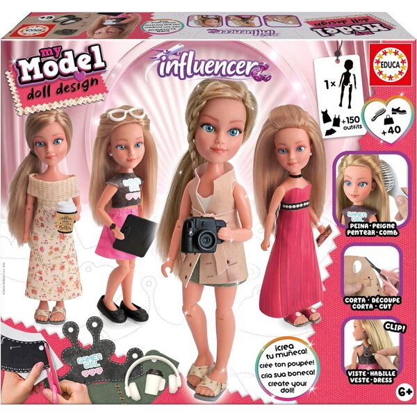 Mein Model Doll Design Influencer: Kreativset für Puppen mit Echthaar und Modedesign