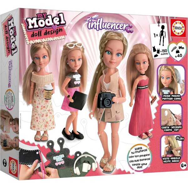 Mein Model Doll Design Influencer: Kreativset für Puppen mit Echthaar und Modedesign