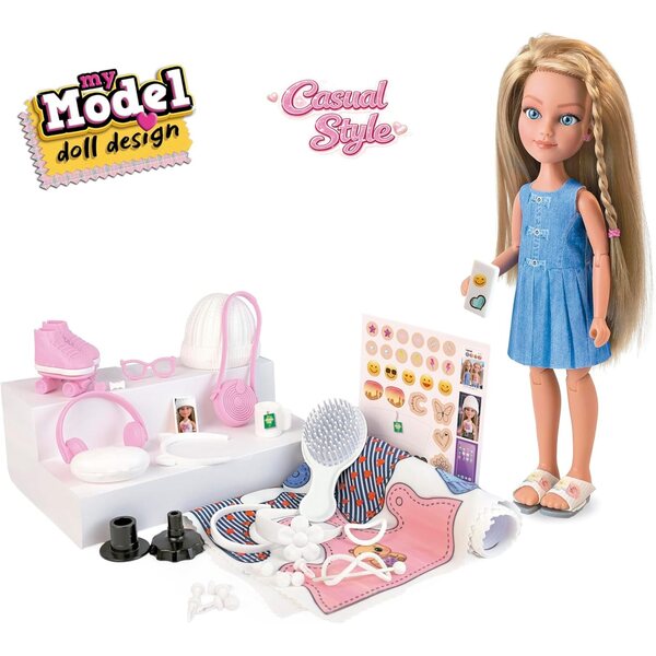 Educa My Model Doll Design Casual – Gelenkpuppen-Modeset für Kinder ab 6 Jahren