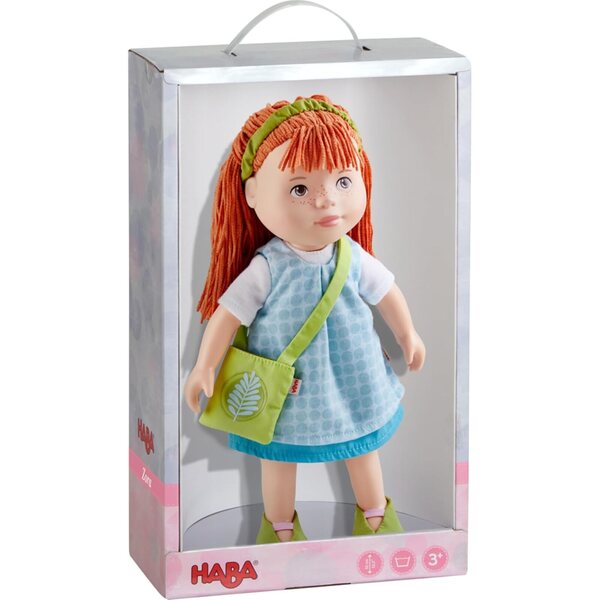 HABA Bambola Zora 32 cm con corpo morbido e vestiti lavabili – gioco creativo 3+