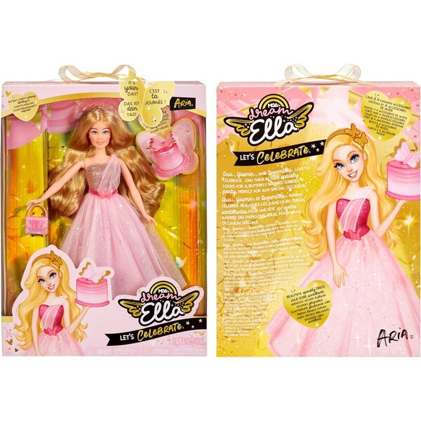 MGA's Dream Ella Let's Celebrate Aria - Bambola 29 cm con accessori a farfalla glitterati