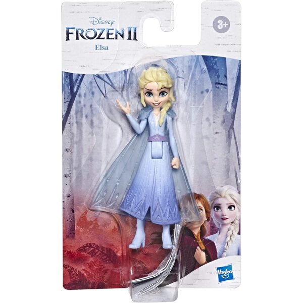 Disney Frozen 2 Elsa Puppe 10 cm mit abnehmbarem Umhang – Offizielles Spielzeug