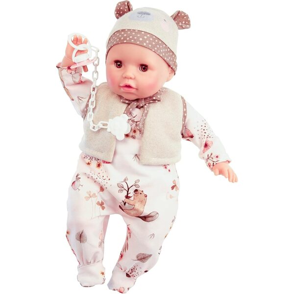 Schildkröt Bambola Amy 45 cm con abbigliamento completo e pupazzo, realizzata in Germania