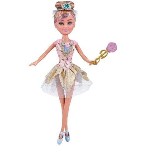 Bambola ballerina Sparkle Girlz Deluxe Oro con vestito scintillante e accessori