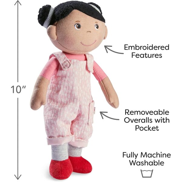 HABA Bambola Rumbi in Tessuto Morbido 25 cm, Lavabile e Ideale per Bambini 18+ Mesi