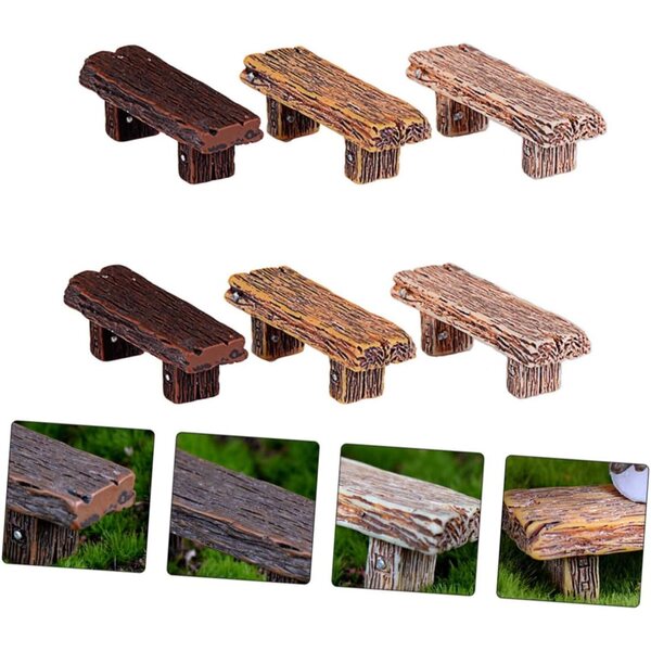 HEMOTON Set 18 Mini Sgabelli Decorativi in Resina per Casa delle Bambole e Micro Paesaggi