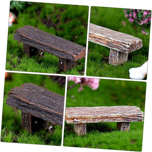 HEMOTON Set 18 Mini Sgabelli Decorativi in Resina per Casa delle Bambole e Micro Paesaggi