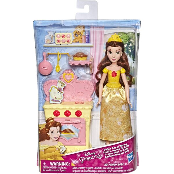 Disney Princess Belles königliche Küche – Spielset mit Puppe und Küchenzubehör