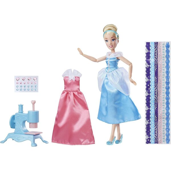 Disney Princess Cenerentola con Accessori - Set Abiti & Stampe Creative
