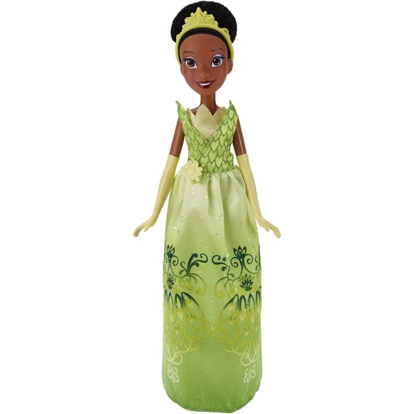 Disney Prinzessin Tiana, 29 cm große Puppe mit glitzerndem Kleid und königlichen Accessoires