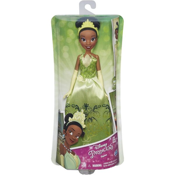 Disney Prinzessin Tiana, 29 cm große Puppe mit glitzerndem Kleid und königlichen Accessoires