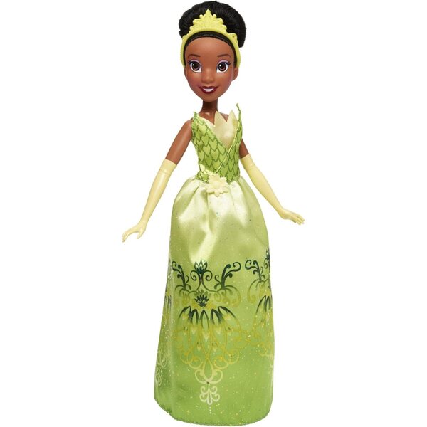 Disney Prinzessin Tiana, 29 cm große Puppe mit glitzerndem Kleid und königlichen Accessoires