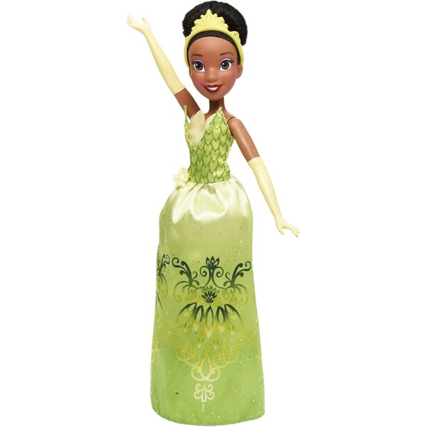 Disney Prinzessin Tiana, 29 cm große Puppe mit glitzerndem Kleid und königlichen Accessoires
