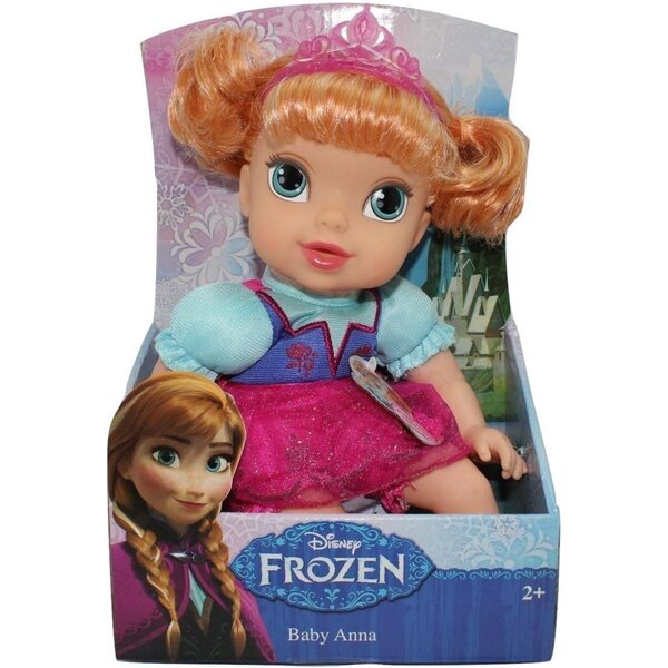Baby-Anna-Puppe aus „Die Eiskönigin“ mit rosa Krone und gestikulierendem Daumen von Jakks Pacific