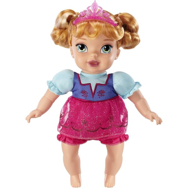 Baby-Anna-Puppe aus „Die Eiskönigin“ mit rosa Krone und gestikulierendem Daumen von Jakks Pacific