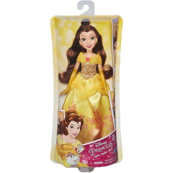 Disney Princess Sniezka 28 cm große Bella-Puppe mit glitzerndem Kleid und Accessoires