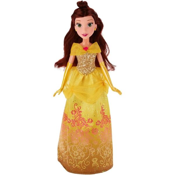 Disney Princess Sniezka 28 cm große Bella-Puppe mit glitzerndem Kleid und Accessoires
