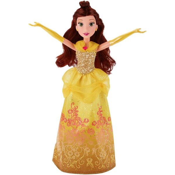 Disney Princess Sniezka 28 cm große Bella-Puppe mit glitzerndem Kleid und Accessoires