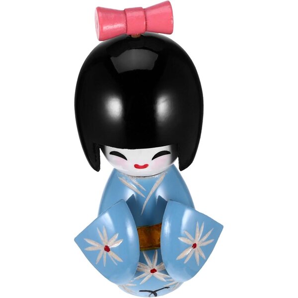 Cabilock 2 Bambole Kimono Giapponese in Legno - Decorazione Tradizionale Casa